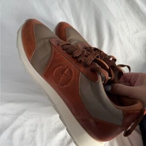 Giorgio Armani Brown and Tan Sneakers